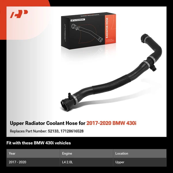 Upper Radiator Coolant Hose for 2017-2020 BMW 430i