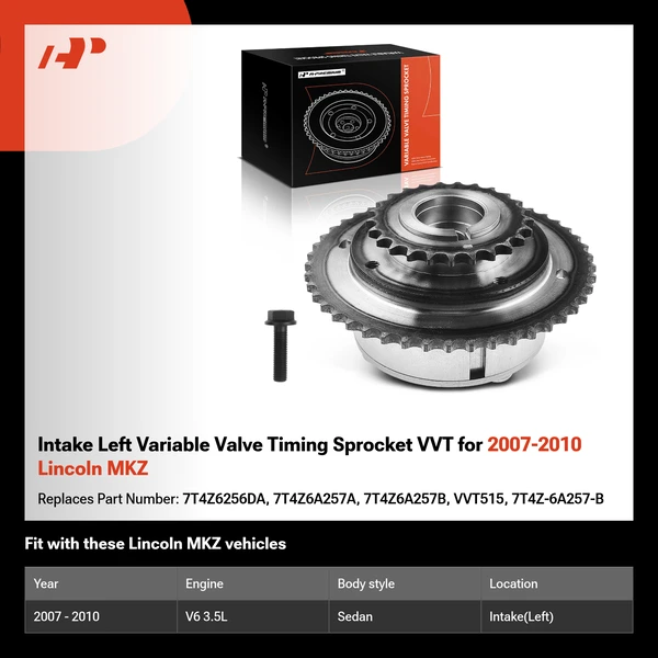 Intake Left Variable Valve Timing Sprocket VVT for 2007-2010 Lincoln MKZ