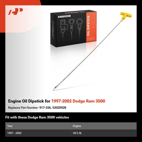 Engine Oil Dipstick for 1997-2002 Dodge Ram 3500