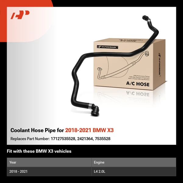 Coolant Hose Pipe for 2018-2021 BMW X3