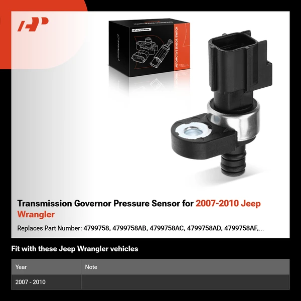 Transmission Governor Pressure Sensor for 2007-2010 Jeep Wrangler