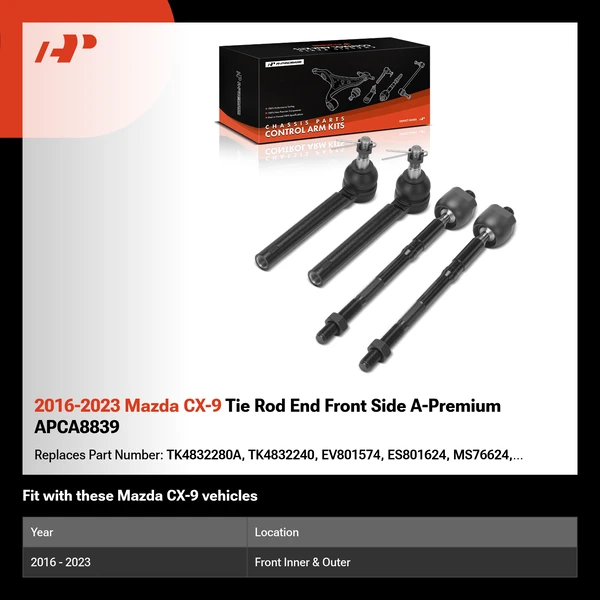 2016-2023 Mazda CX-9 Tie Rod End Front Side A-Premium APCA8839