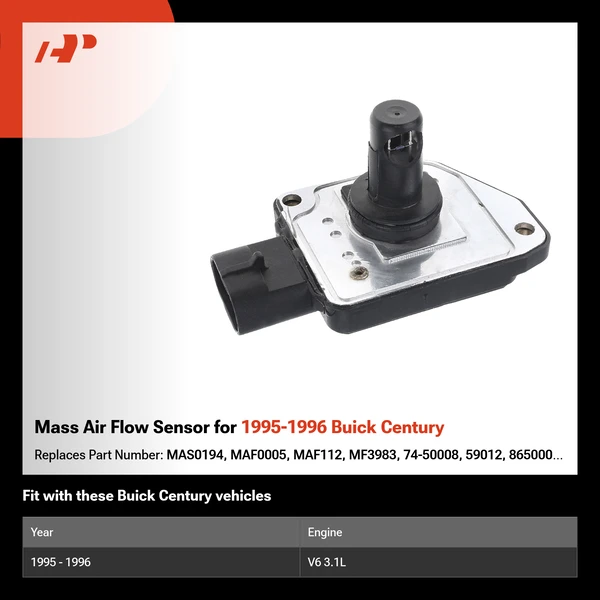 Mass Air Flow Sensor for 1995-1996 Buick Century