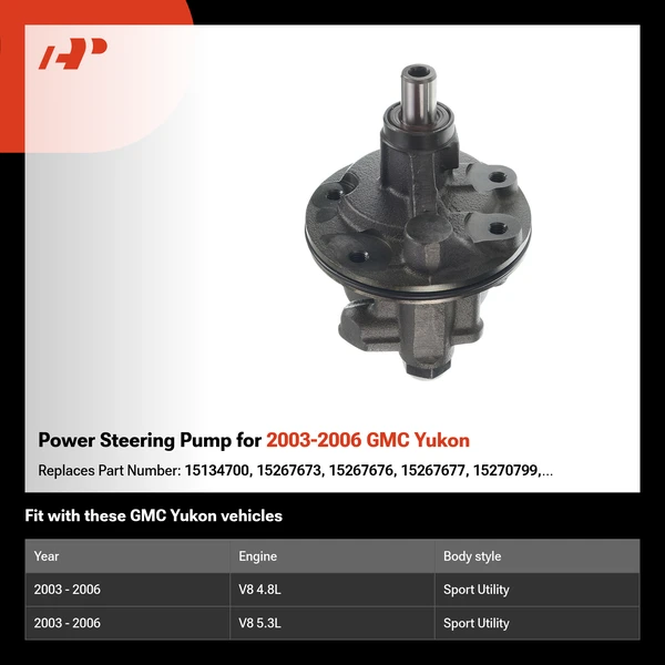 Power Steering Pump for 2003-2006 GMC Yukon