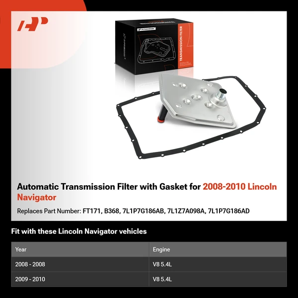 Automatic Transmission Filter with Gasket for 2008-2010 Lincoln Navigator