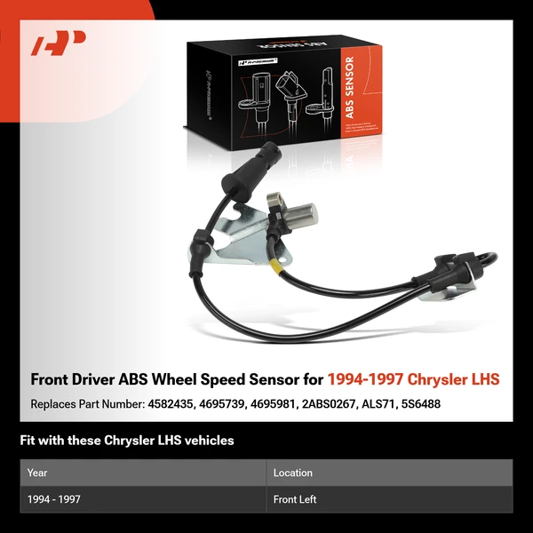 Front Driver ABS Wheel Speed Sensor for 1994-1997 Chrysler LHS