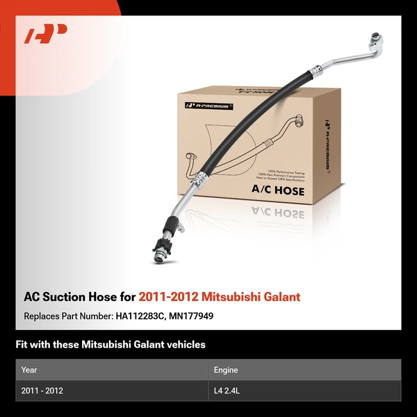 AC Suction Hose for 2011-2012 Mitsubishi Galant