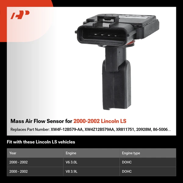Mass Air Flow Sensor for 2000-2002 Lincoln LS