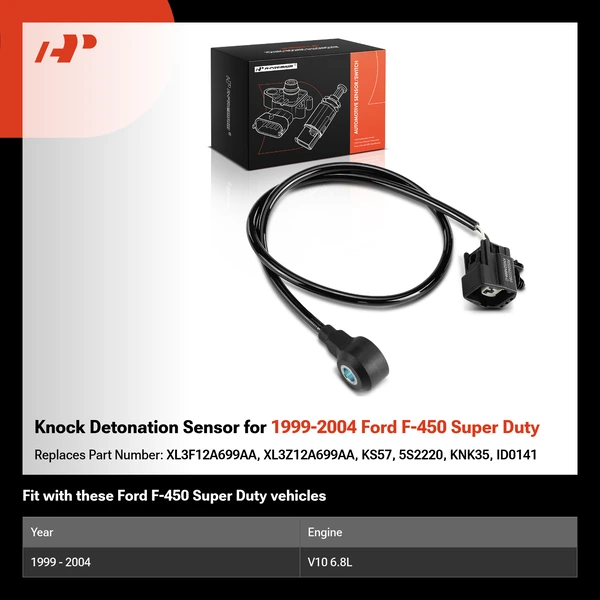 Knock Detonation Sensor for 1999-2004 Ford F-450 Super Duty