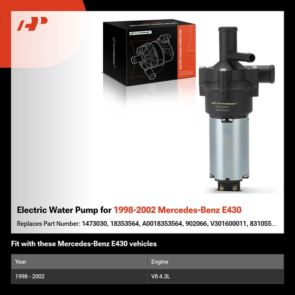 Electric Water Pump for 1998-2002 Mercedes-Benz E430