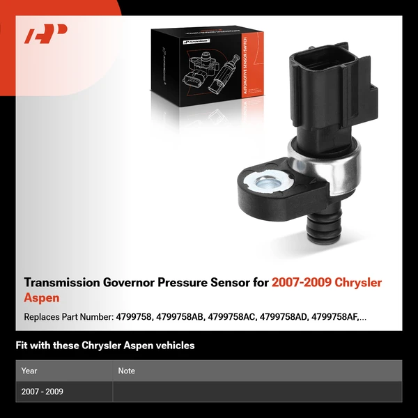 Transmission Governor Pressure Sensor for 2007-2009 Chrysler Aspen