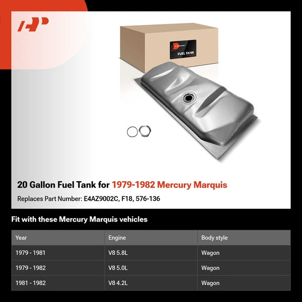 20 Gallon Fuel Tank for 1979-1982 Mercury Marquis
