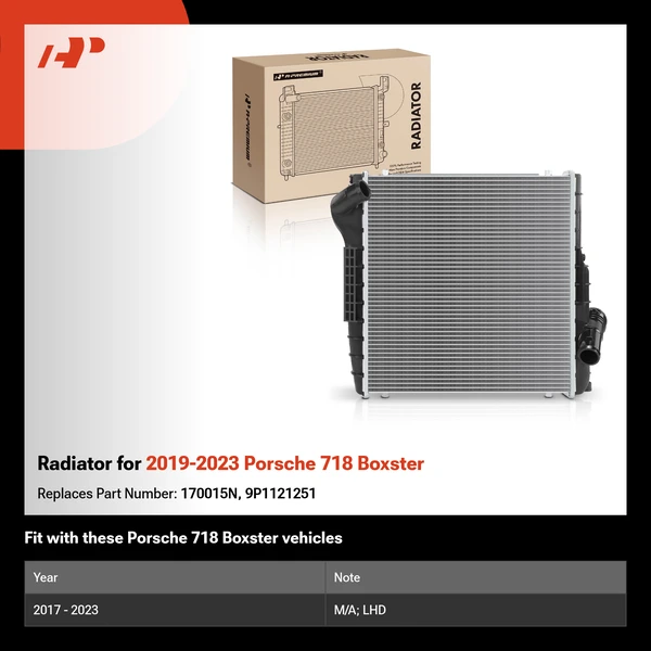 Radiator for 2019-2023 Porsche 718 Boxster