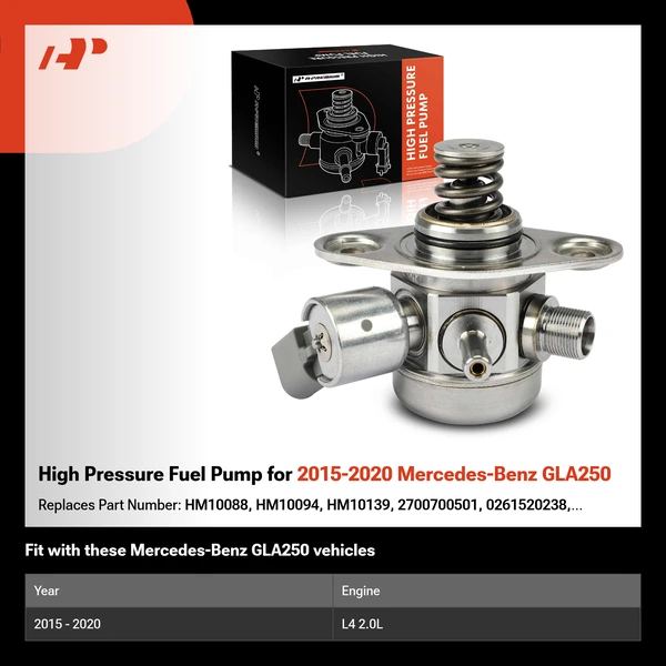 High Pressure Fuel Pump for 2015-2020 Mercedes-Benz GLA250