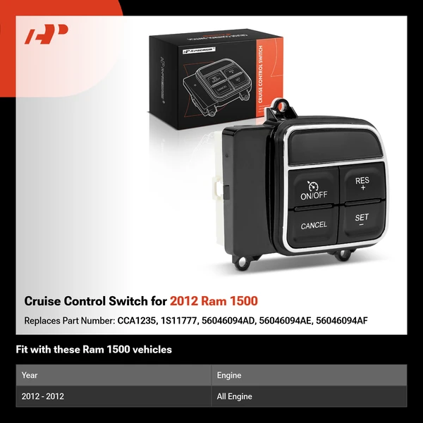 Cruise Control Switch for 2012 Ram 1500