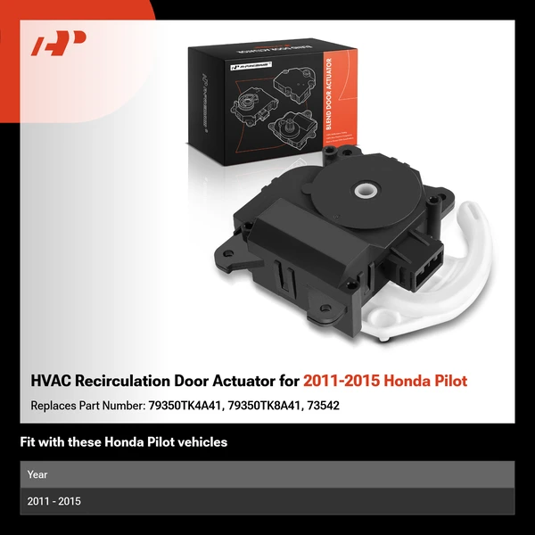 HVAC Recirculation Door Actuator for 2011-2015 Honda Pilot