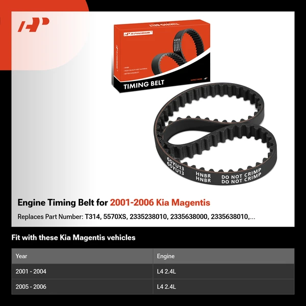 Engine Timing Belt for 2001-2006 Kia Magentis