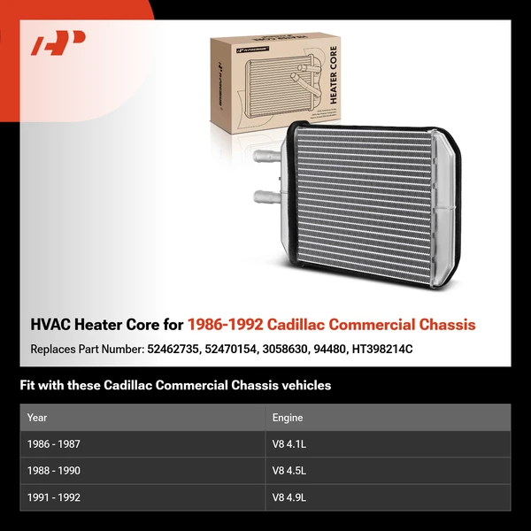 HVAC Heater Core for 1986-1992 Cadillac Commercial Chassis