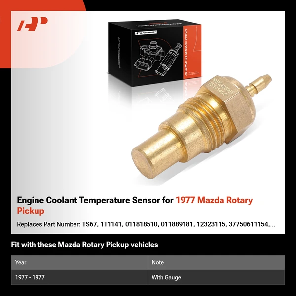 Engine Coolant Temperature Sensor for 1977 Mazda Rotary Pickup