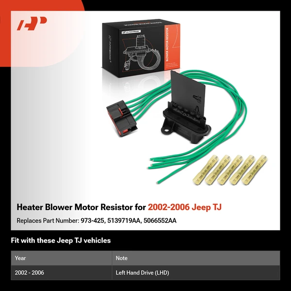 Heater Blower Motor Resistor for 2002-2006 Jeep TJ