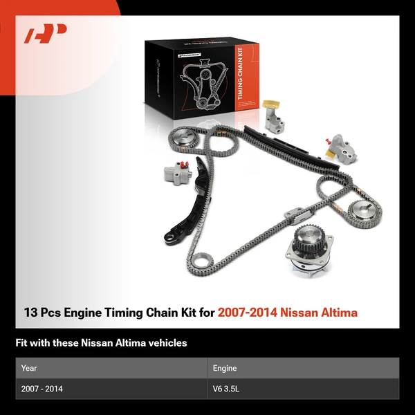 13 Pcs Engine Timing Chain Kit for 2007-2014 Nissan Altima