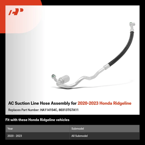 AC Suction Line Hose Assembly for 2020-2023 Honda Ridgeline