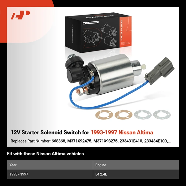 12V Starter Solenoid Switch for 1993-1997 Nissan Altima