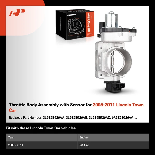 Throttle Body Assembly with Sensor for 2005-2011 Lincoln Town Car