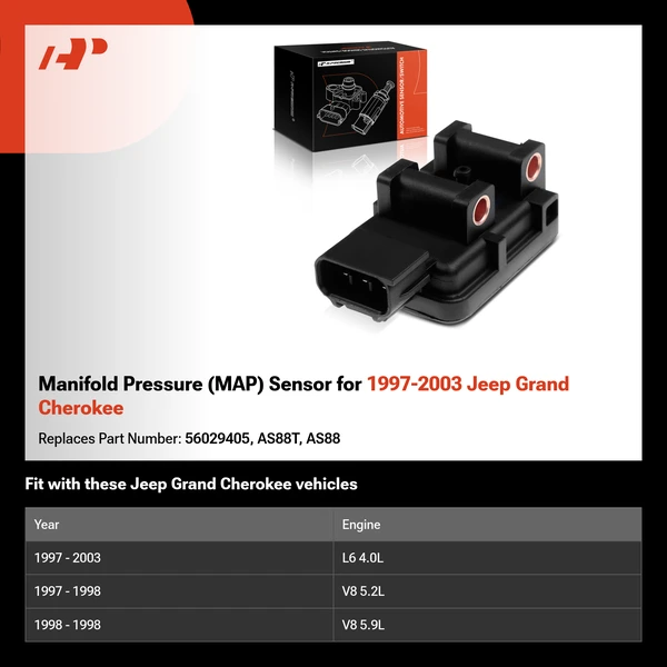 Manifold Pressure (MAP) Sensor for 1997-2003 Jeep Grand Cherokee