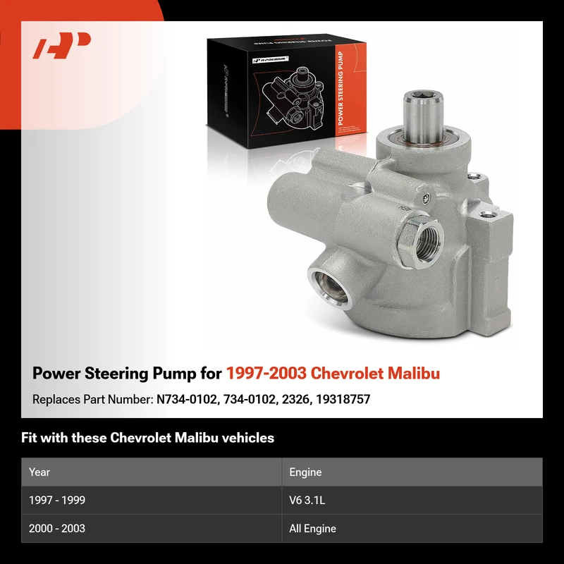 Power Steering Pump for 1997-2003 Chevrolet Malibu