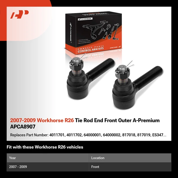 2007-2009 Workhorse R26 Tie Rod End Front Outer A-Premium APCA8907