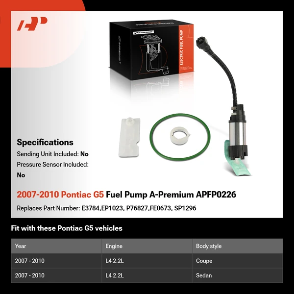 2007-2010 Pontiac G5 Fuel Pump A-Premium APFP0226