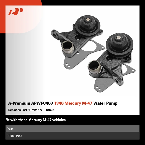 A-Premium APWP0489 1948 Mercury M-47 Water Pump
