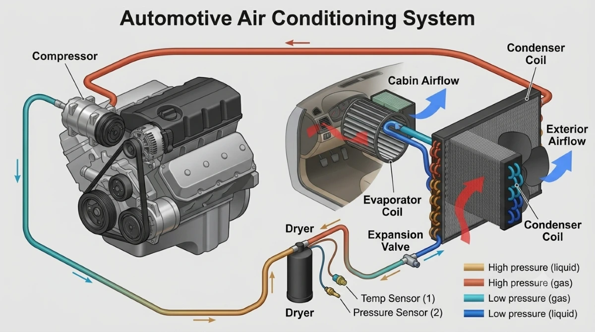 Automotive A/C System Layout
