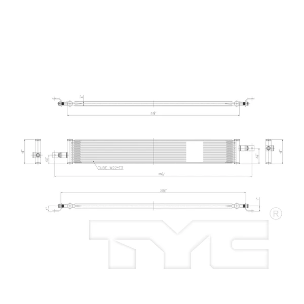 Automatic Transmission Oil Cooler - Auxiliary - TYC 19143