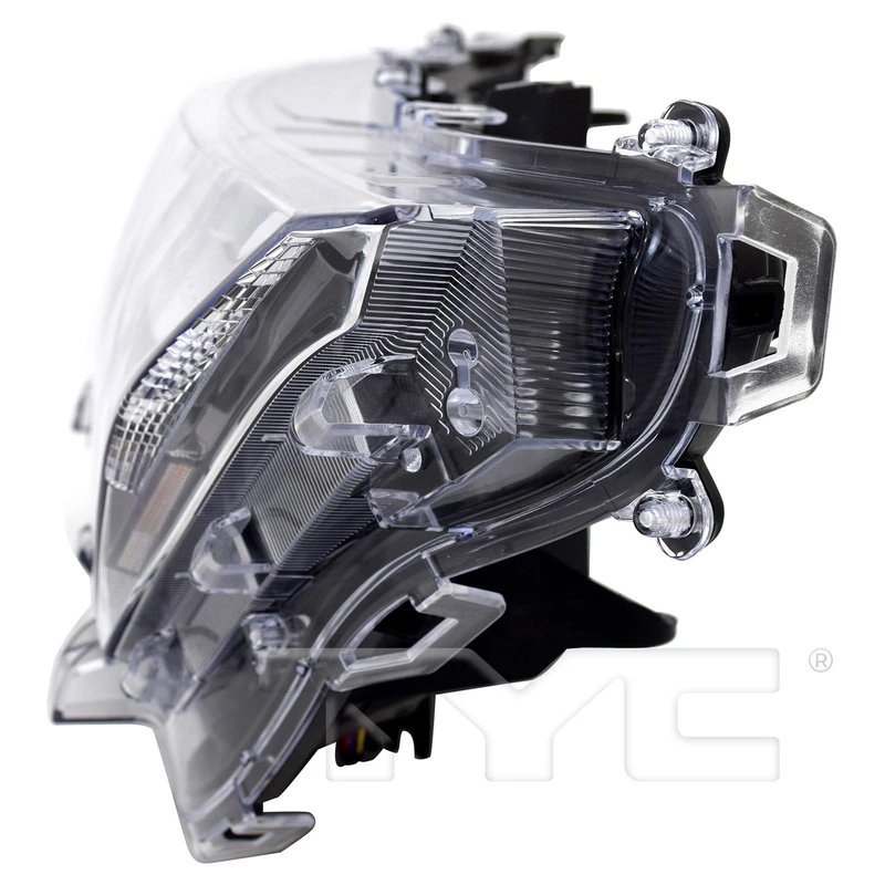 Clear lens headlamp with black housing