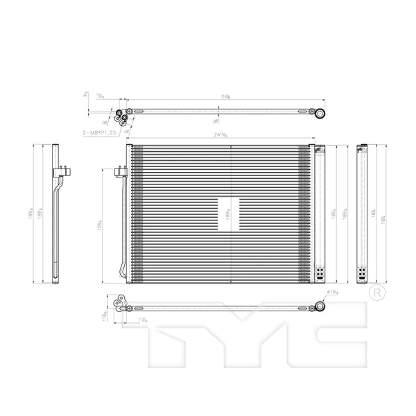A/C Condenser - TYC 3738