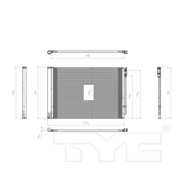 A/C Condenser - Front Side - TYC 4069