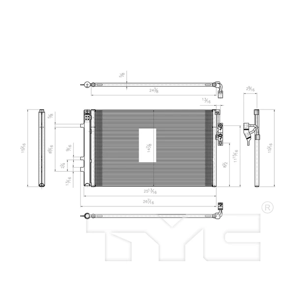 A/C Condenser - TYC 4127