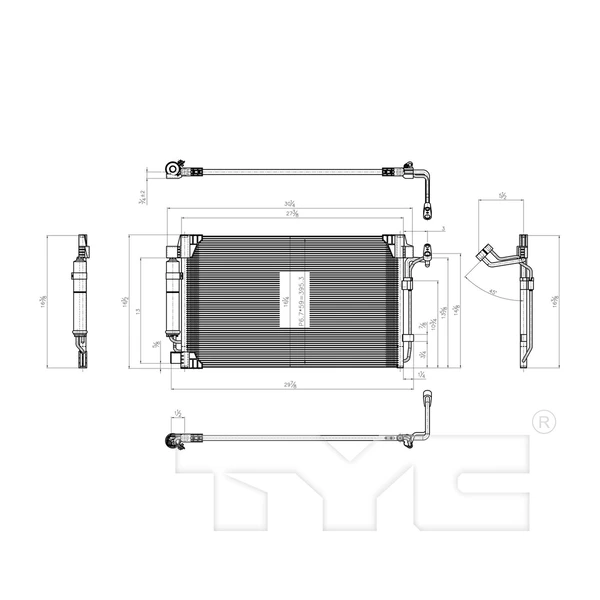 A/C Condenser - TYC 4128