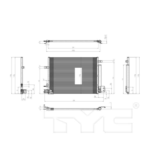 A/C Condenser - TYC 4222