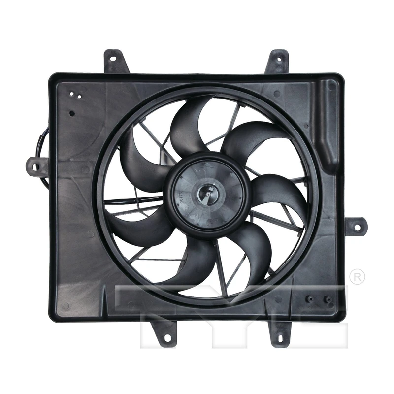 Dual Radiator and Condenser Fan Assembly - Right Passenger Side - TYC 620440