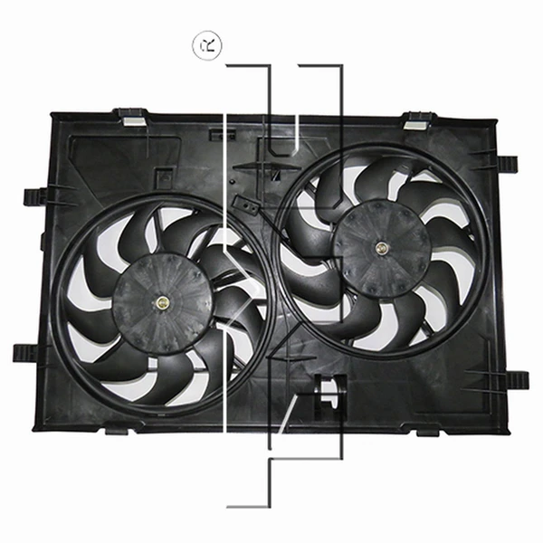 Dual Radiator and Condenser Fan Assembly - TYC 623030