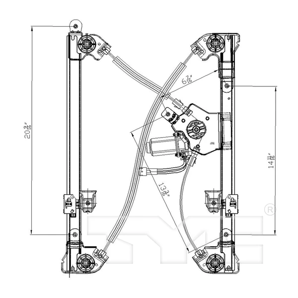 Window Motor and Regulator Assembly - Front Right Passenger Side - TYC 660269