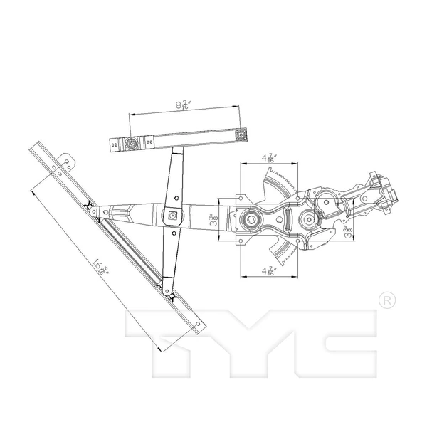 Window Motor and Regulator Assembly - Front Left Driver Side - TYC 660286