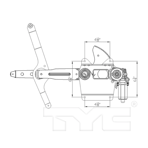 Window Motor and Regulator Assembly - Front Left Driver Side - TYC 660282