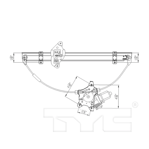 Window Motor and Regulator Assembly - Front Right Passenger Side - TYC 660315