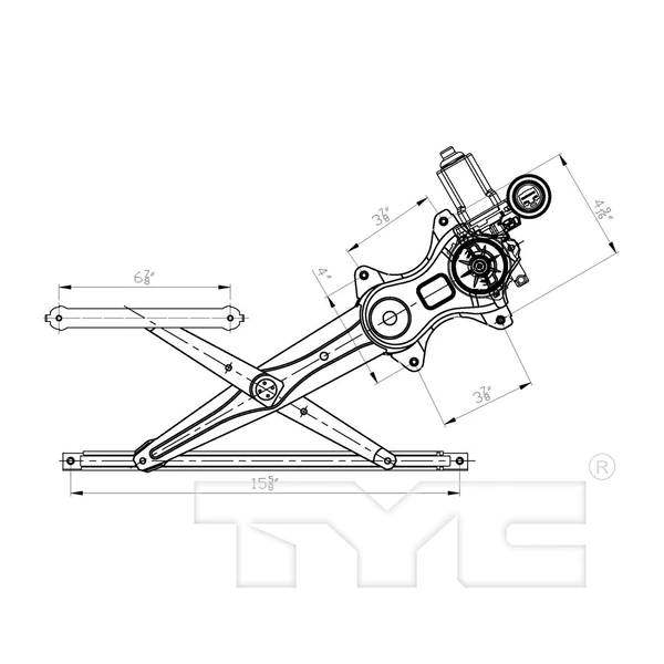 Window Motor and Regulator Assembly - Front Left Driver Side - TYC 660402