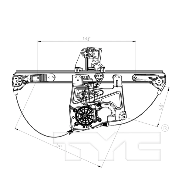Window Motor and Regulator Assembly - Front Left Driver Side - TYC 660424
