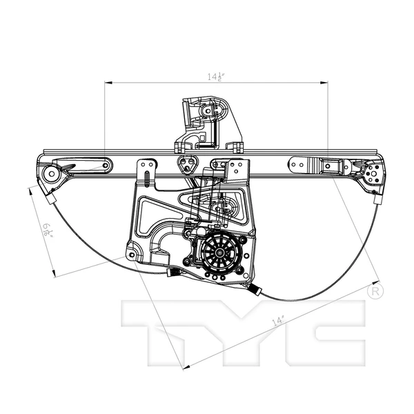 Window Motor and Regulator Assembly - Front Right Passenger Side - TYC 660423